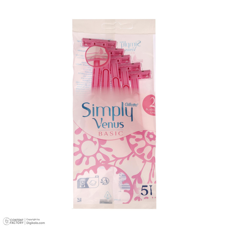 خود تراش ژیلت مدل Venus basic بسته 5 عددی
