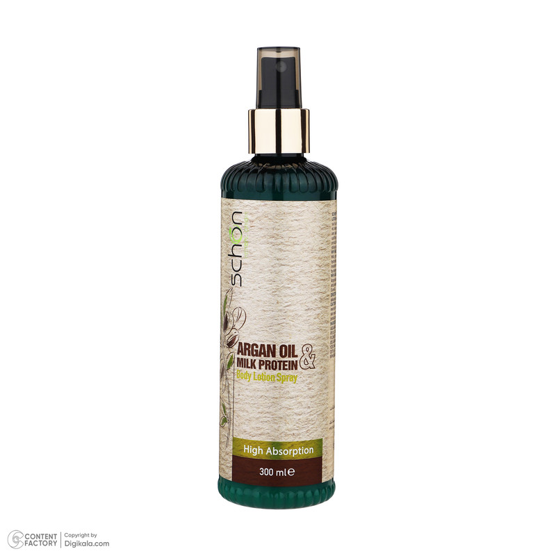 لوسیون بدن شون مدل Argan Oil And Milk Protein حجم 300 میلیلیتر با عصاره آرگان و پروتئین شیر، مرطوبکننده قوی پوست، جذب بالا، ساخت ایران، دارای مجوز سازمان غذا و دارو