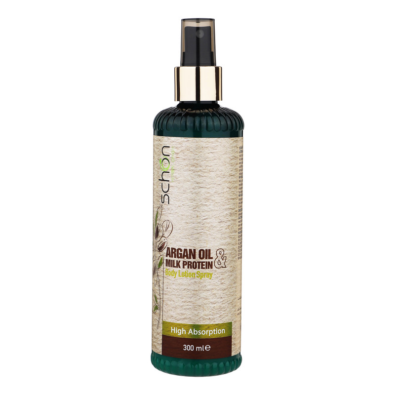 لوسیون بدن شون مدل Argan Oil And Milk Protein حجم 300 میلیلیتر با عصاره آرگان و پروتئین شیر، مرطوبکننده قوی پوست، جذب بالا، ساخت ایران، دارای مجوز سازمان غذا و دارو