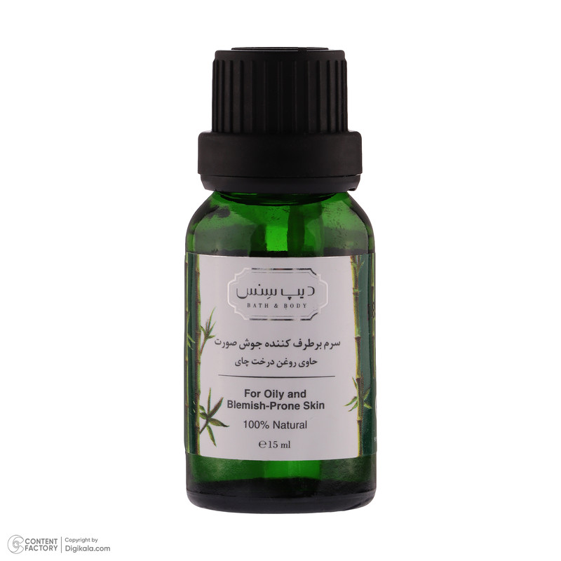 سرم ضد جوش دیپ سنس مدل TEA TREE مناسب برای پوست های مختلط و چرب حجم 15 میلی لیتر