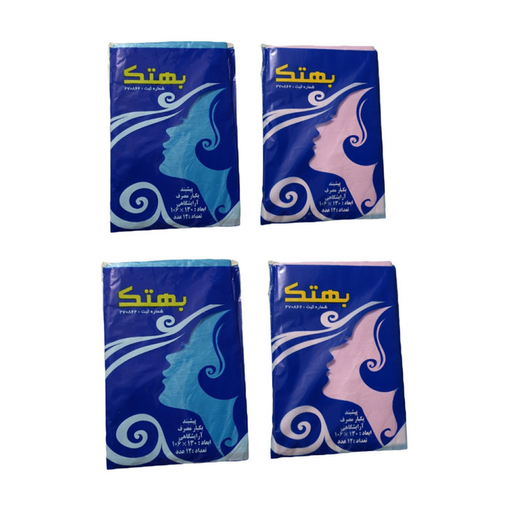 پیش بند یکبار مصرف آرایشگاهی بهتک مدل Fk بسته 4 عددی