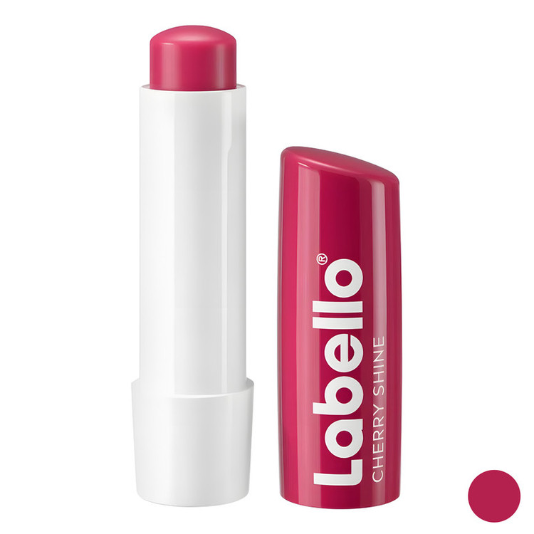 بالم لب لابلو مدل CHERRY SHINE با عصاره آلوئهورا، شیباتر و گیلاس، مرطوبکننده و مغذی با ویتامین E، مناسب پوست خشک، فرم ماتیکی و رنگ قرمز روشن