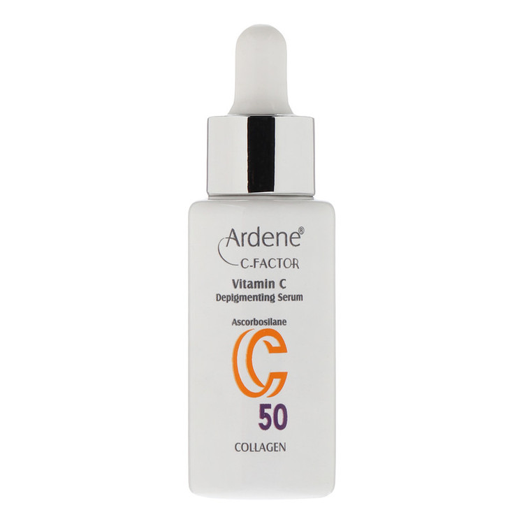 سرم روشنکننده پوست آردن سی فکتور مدل Vitamin C-50 مناسب برای انواع پوست حجم 30 میلیلیتر