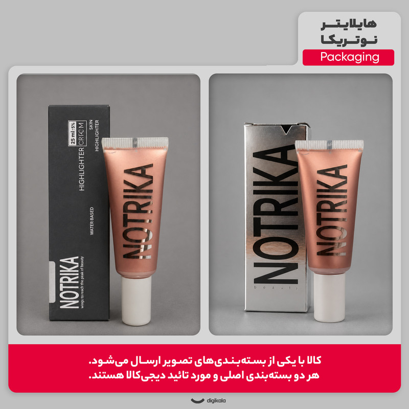 هایلایتر نوتریکا مدل 01 شماره H110 رنگ رزگلد