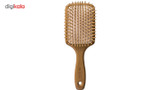برس مو کراون مدل چوبی چهارگوش با بدنه چوبی BEECHWOOD S کد 31