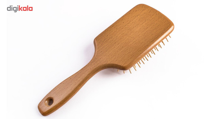 برس مو کراون مدل چوبی چهارگوش با بدنه چوبی BEECHWOOD S کد 31