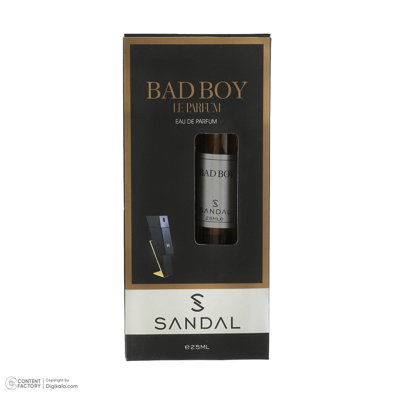 عطر جیبی مردانه صندل مدل Bad boy با رایحه خنک حجم 25 میلیلیتر