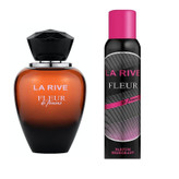 ادوپرفیوم زنانه لا ریو مدل Fleur De Femme با رایحه گرم حجم 90 میلی لیتر به همراه اسپری خوشبو کننده بدن لا ریو مدل Fleur De Femme با رایحه گرم حجم 150 میلی لیتر