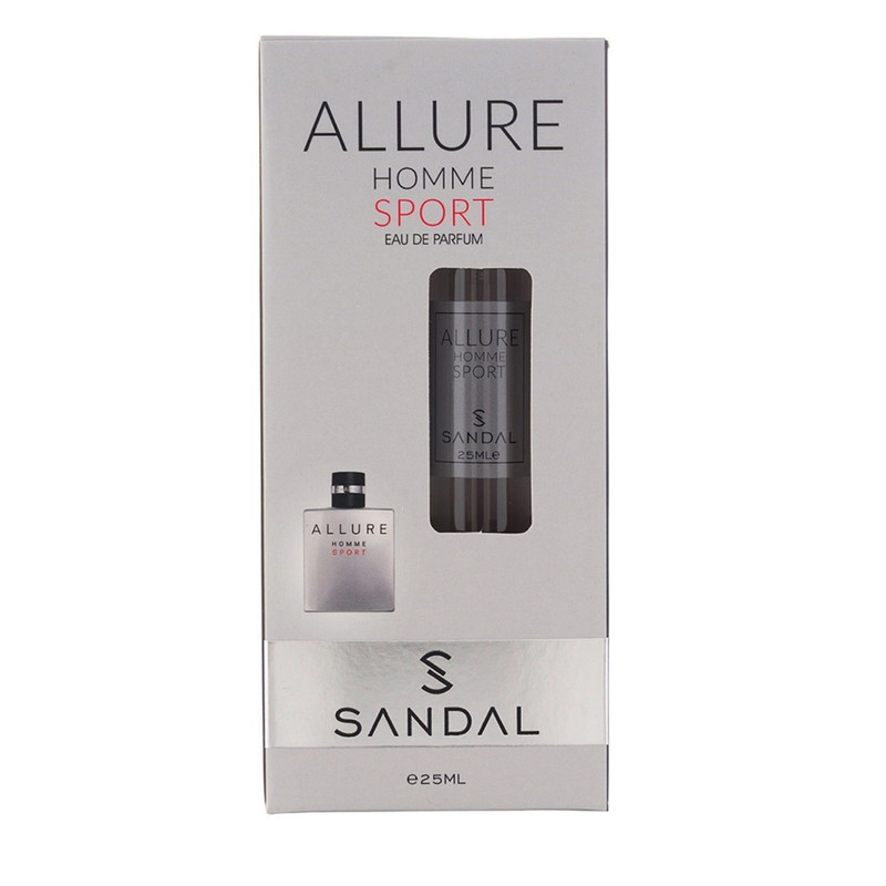 عطر جیبی مردانه صندل مدل allure sport حجم 25 میلی لیتر
