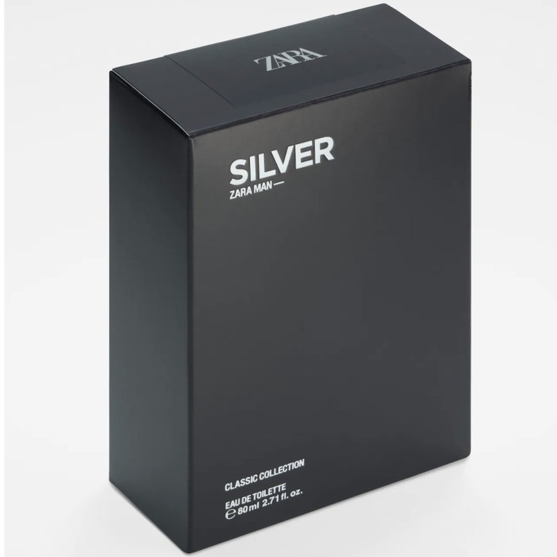 ادو تویلت مردانه زارا مدل SILVER حجم 80 میلی لیتر