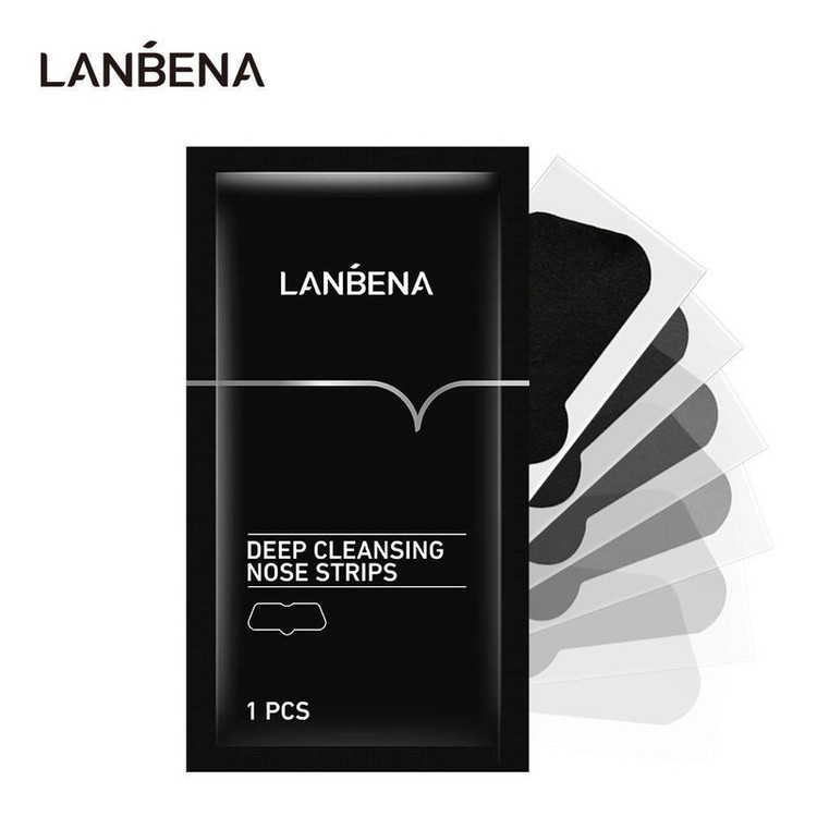 ماسک پاککننده و براقکننده بینی لنبنا مدل deep cleansing بدون الکل مناسب انواع پوست بسته 2 عددی