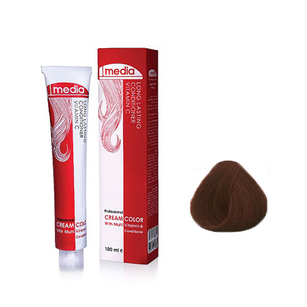 رنگ مو مدیا شماره 4.5 حجم 100 میلی لیتر میلی‌لیتر رنگ قهوه‌ای طلایی متوسط