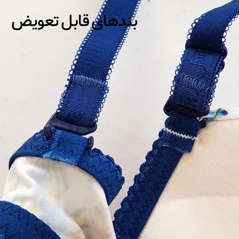 ست شورت و سوتین زنانه لنا ژنکن مدل پوش آپ فنردار کاپ اسفنجی بند متحرک کد 4689-13