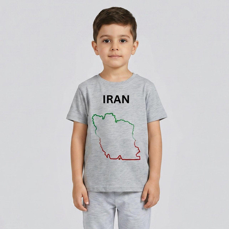 تی‌شرت آستین کوتاه پسرانه مدل ایران N270