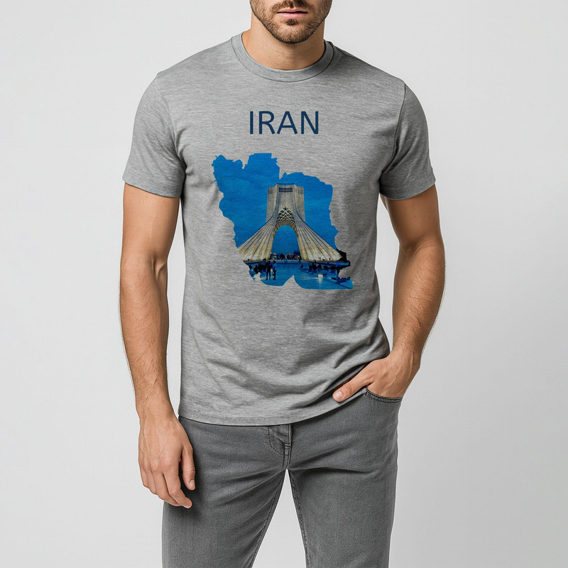 تی‌شرت آستین کوتاه مردانه مدل ایران کد V320