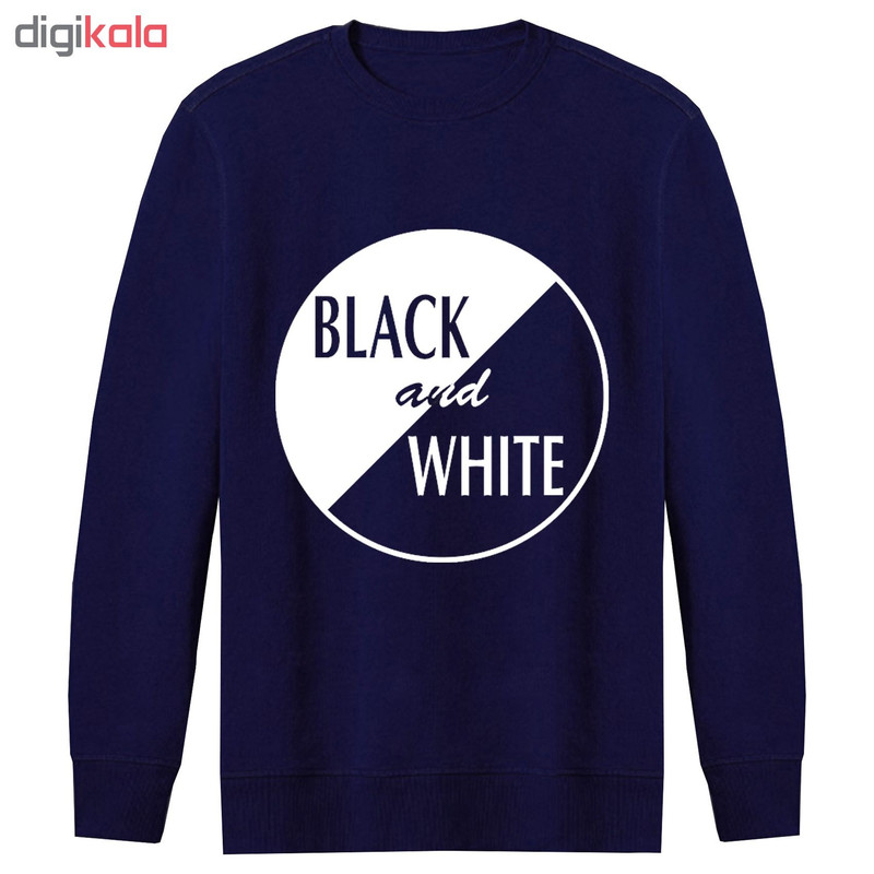 سویشرت مردانه طرح بلک اند وایت کد S05