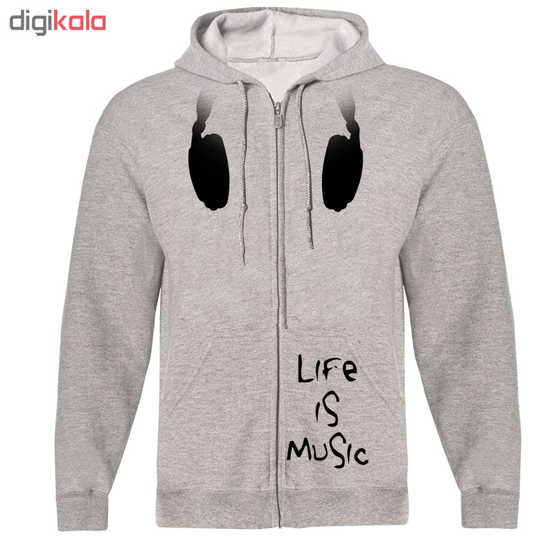 سویشرت مردانه طرح Life is music کد S45