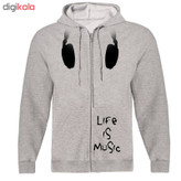 سویشرت مردانه طرح Life is music کد S45
