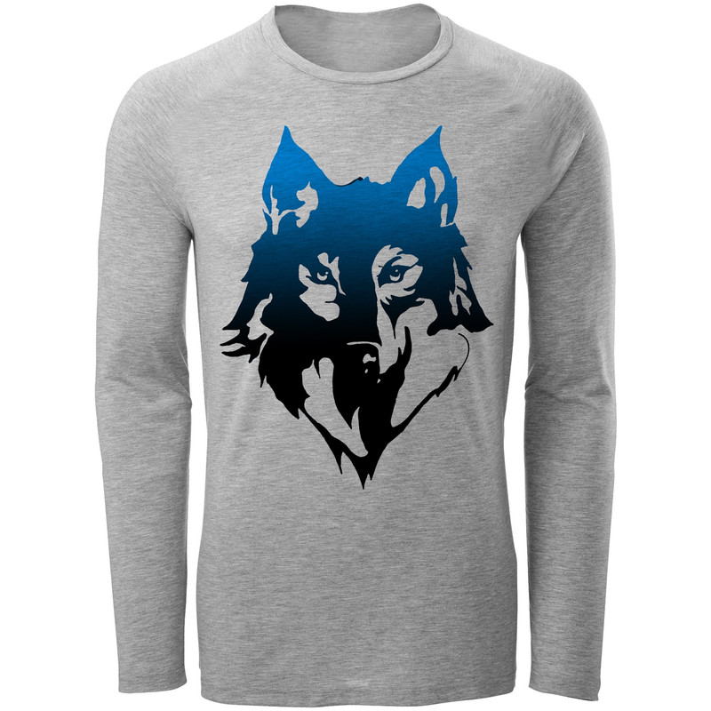 تیشرت آستین بلند مردانه مدل wolf کد A40