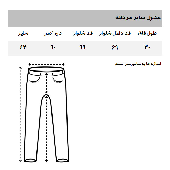 شلوار مردانه مانگو مدل شش جیب KH011NAK