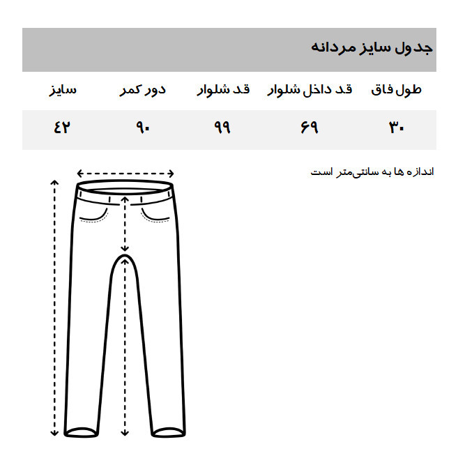 شلوار مردانه مانگو مدل شش جیب KH011NAK