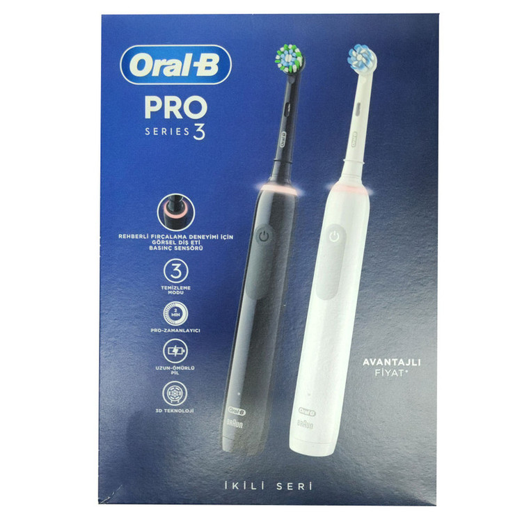 مسواک برقی اورال-بی مدل D505.523.3H سری PRO 3 بسته 2 عددی