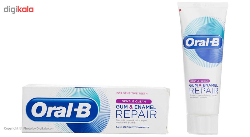 خمیر دندان اورال بی سری Gum And Enamel Repair مدل Gentle Clean حجم 75 میلی لیتر