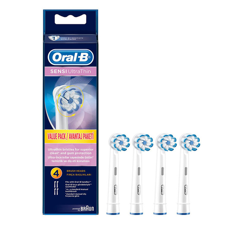 مسواک برقی اورال-بی مدل Professional Care 500 به همراه سری یدک مسواک برقی اورال بی مدل Oral-B Sensi UltraThin بسته 4 عددی