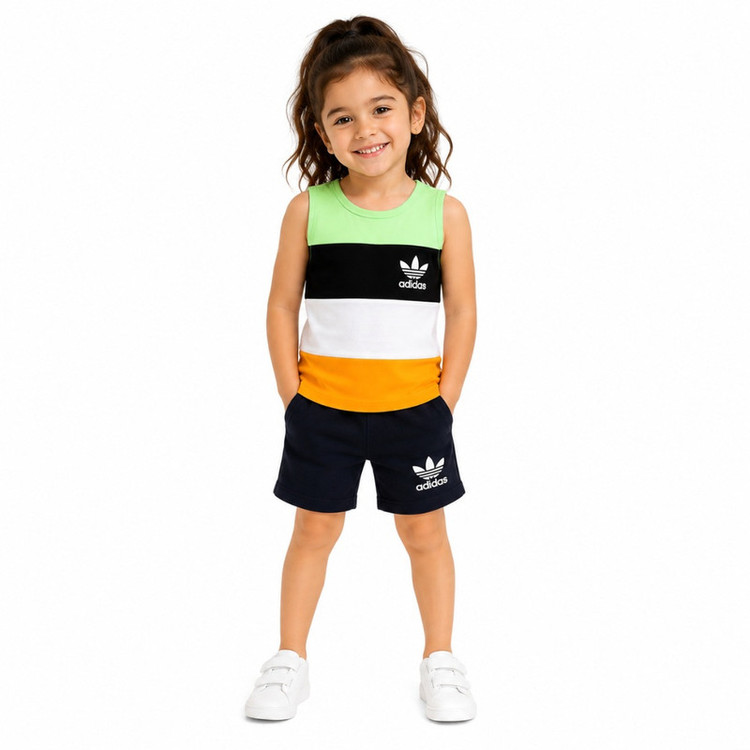 ست تاپ و شلوارک راحتی بچگانه مدل As1