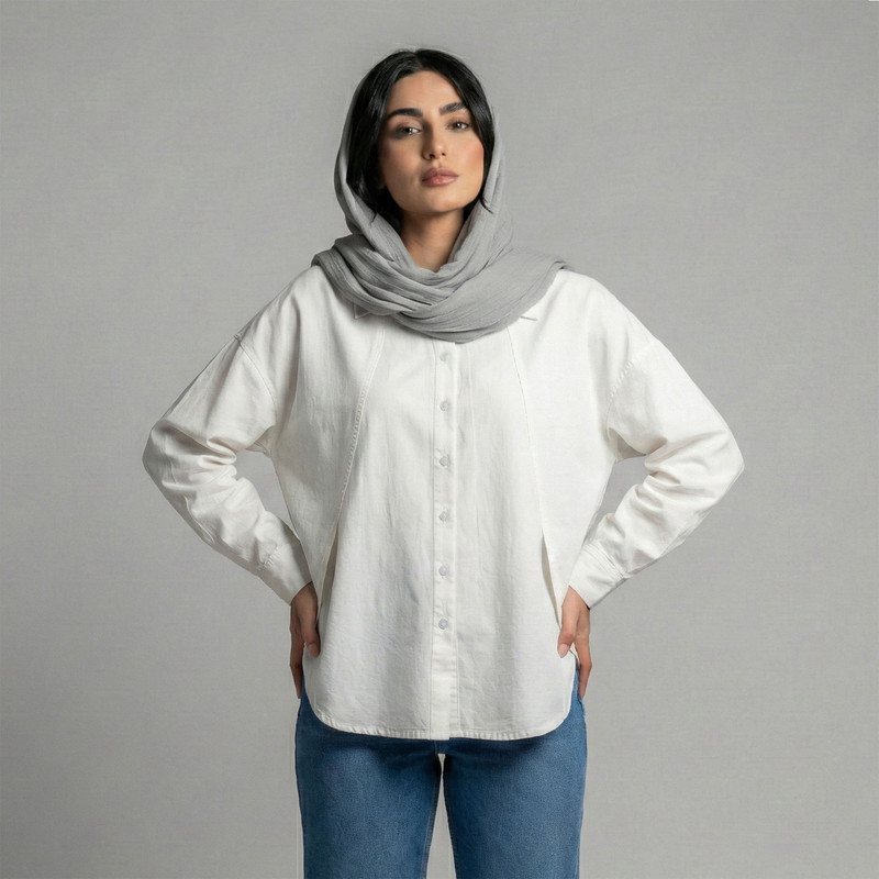 شومیز آستین بلند یقه برگردان زنانه تولیکا مدل 33113