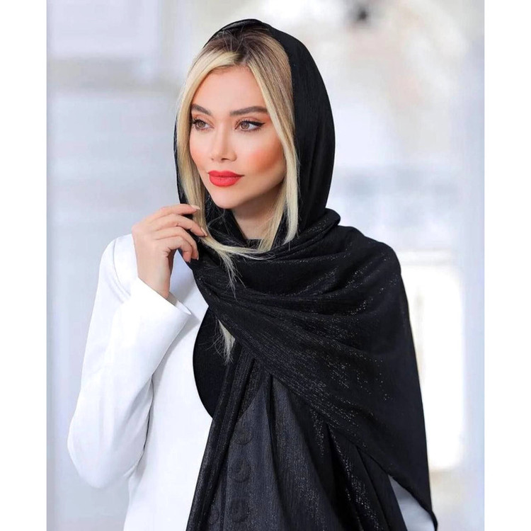 شال زنانه مدل حریر کریشه ساده کد ana-2269