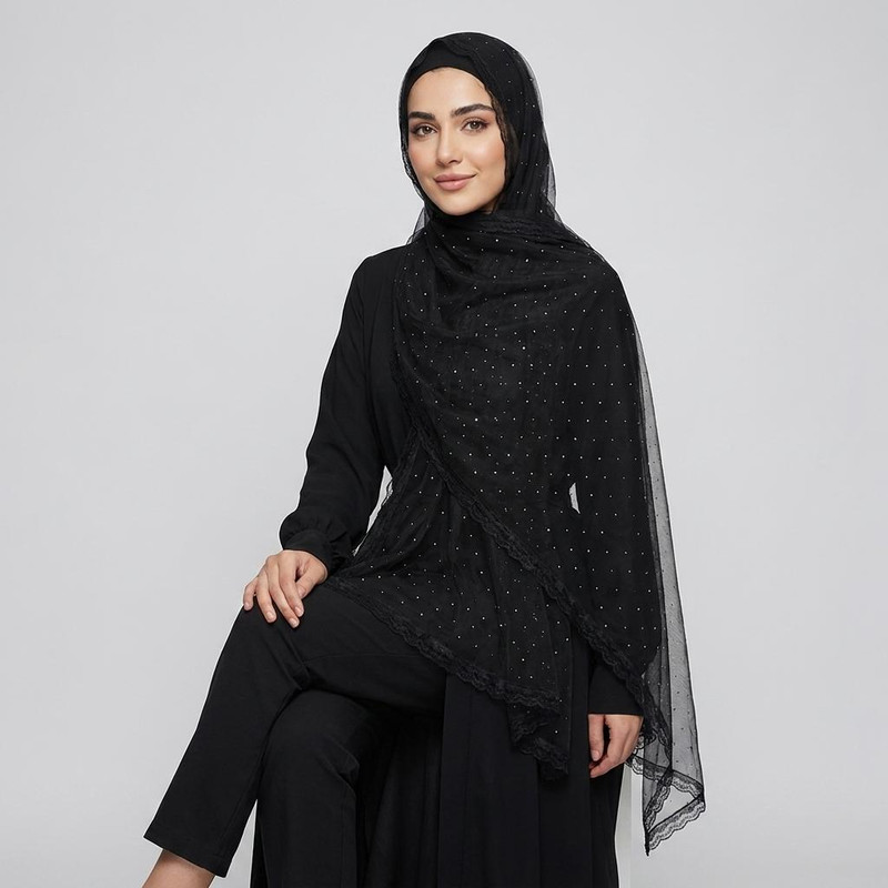 شال زنانه مدل نگینی