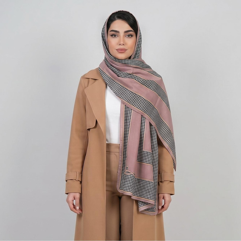 شال زنانه مدل نخی پیچازی راه راه چهارفصل