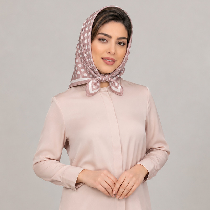 روسری زنانه مدل مینی نخی توپ توپی خالخالی فانتزی