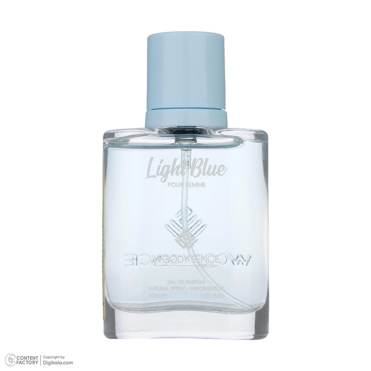 عطر جیبی زنانه وودی سنس مدل Light Blue حجم 30 میلیلیتر