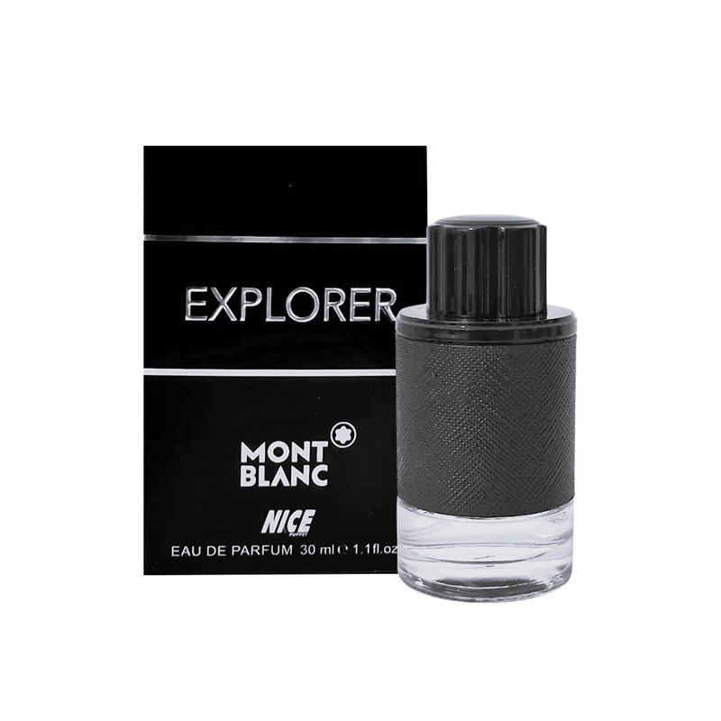 عطر جیبی مردانه نایس پاپت مدل mont blanc explorer با رایحه گرم حجم 30 میلی‌لیتر