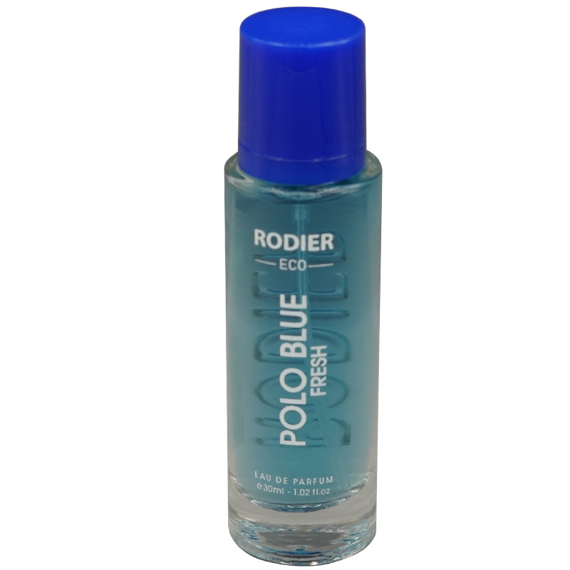 عطر جیبی مردانه رودیر مدل POLO BLUE FRESH با رایحه خنک حجم 30 میلی‌لیتر