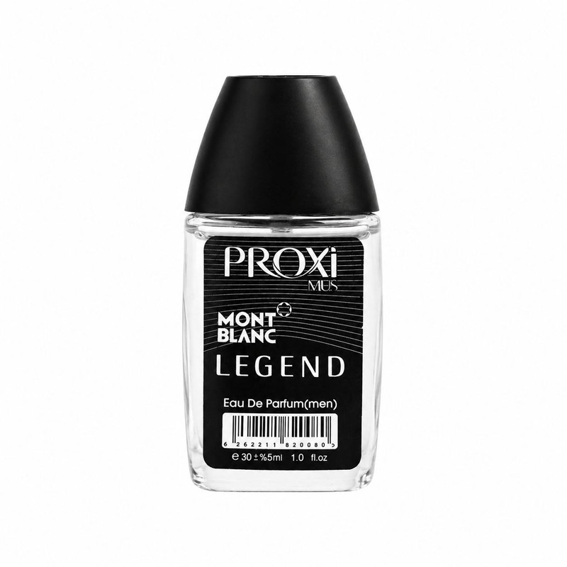 عطر جیبی مردانه پروکسی مدل Mont Blanc Legend با رایحه تلخ و چوبی حجم 30 میلی‌لیتر