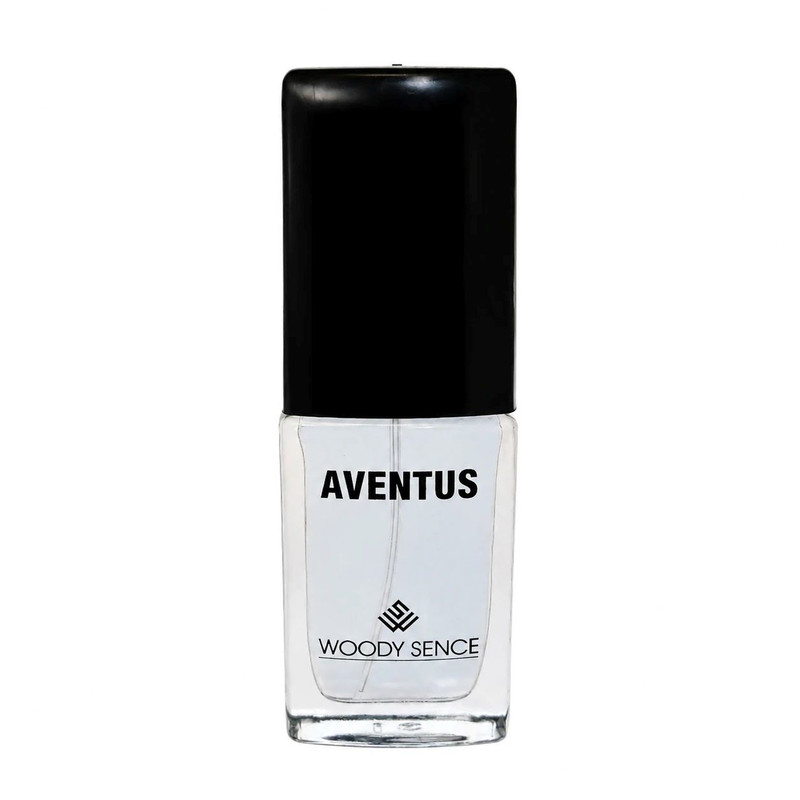 عطر جیبی مردانه وودی سنس مدل Aventus با رایحه تلخ و مدیترانه ای حجم 15 میلی‌لیتر