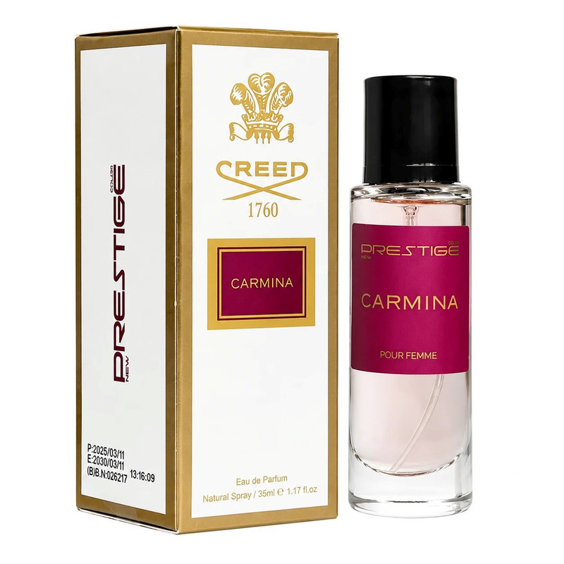 عطر جیبی زنانه نیو پرستیژ کالر مدل CARMINA با رایحه شیرین و معتدل حجم 35 میلی‌لیتر