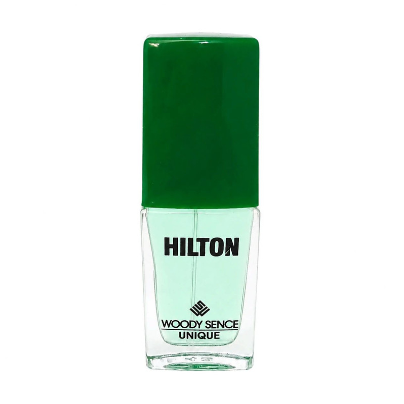 عطر جیبی مردانه وودی سنس مدل Hilton با رایحه شیرین و چوبی حجم 15 میلی‌لیتر