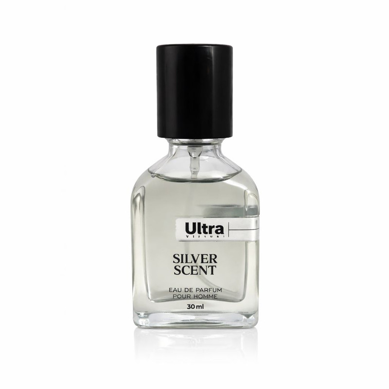 عطر جیبی مردانه اولترا ویرچوآل مدل Silver Scent با رایحه گرم حجم 30 میلی‌لیتر