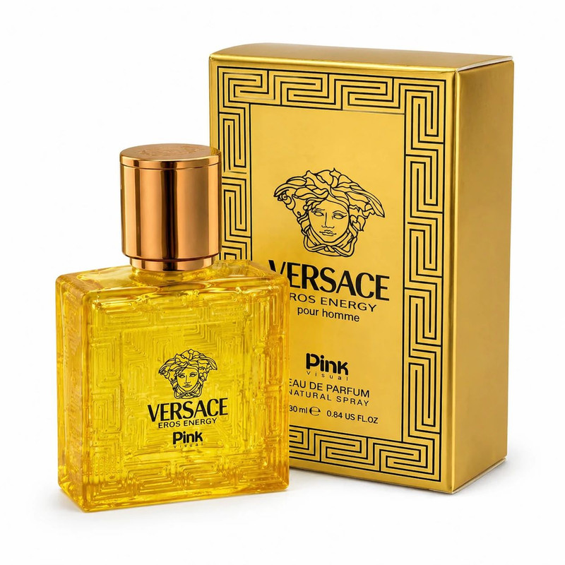 عطر جیبی مردانه پینک ویژوآل مدل Versace Eros Energy با رایحه تلخ حجم 25 میلی‌لیتر
