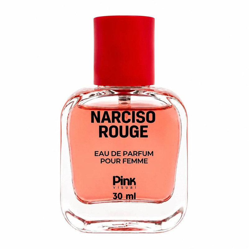 عطر جیبی زنانه پینک ویژوآل مدل Narciso Rouge با رایحه معتدل و شرقی حجم 30 میلی‌لیتر