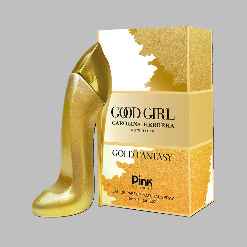 ادوپرفیوم زنانه پینک ویژوآل مدل Good Girl Gold Fantasy با رایحه خنک حجم 100 میلی‌لیتر