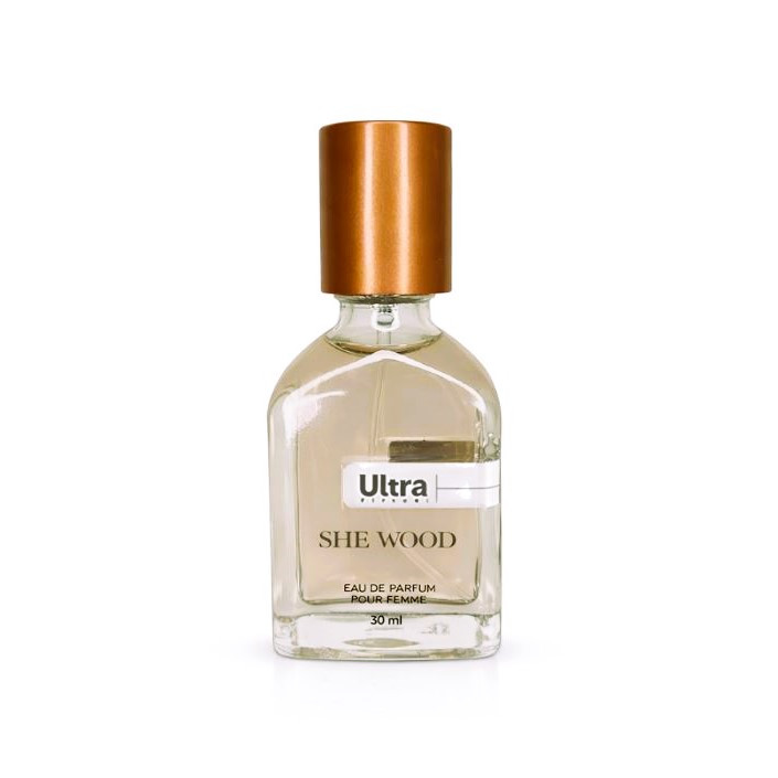 عطر جیبی زنانه اولترا ویرچوآل مدل She Wood با رایحه خنک حجم 30 میلی‌لیتر