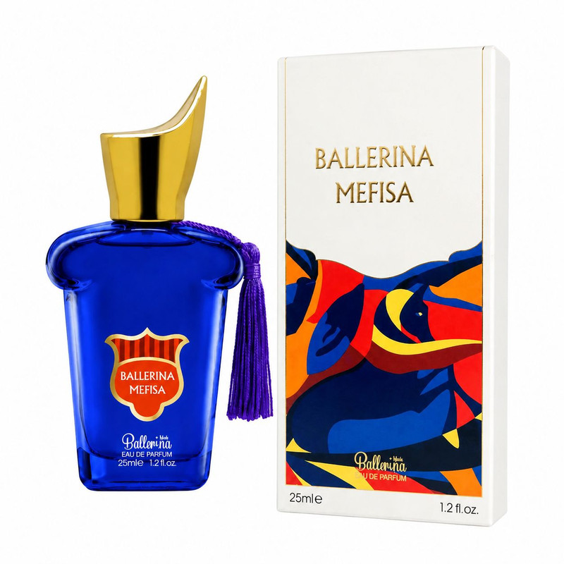 عطر جیبی مردانه بالرینا مدل Mefisa با رایحه تند و مرکباتی حجم 25 میلی‌لیتر