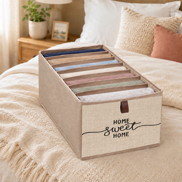 نظم دهنده لباس طرح لینن HOME SWEET HOME کد F1