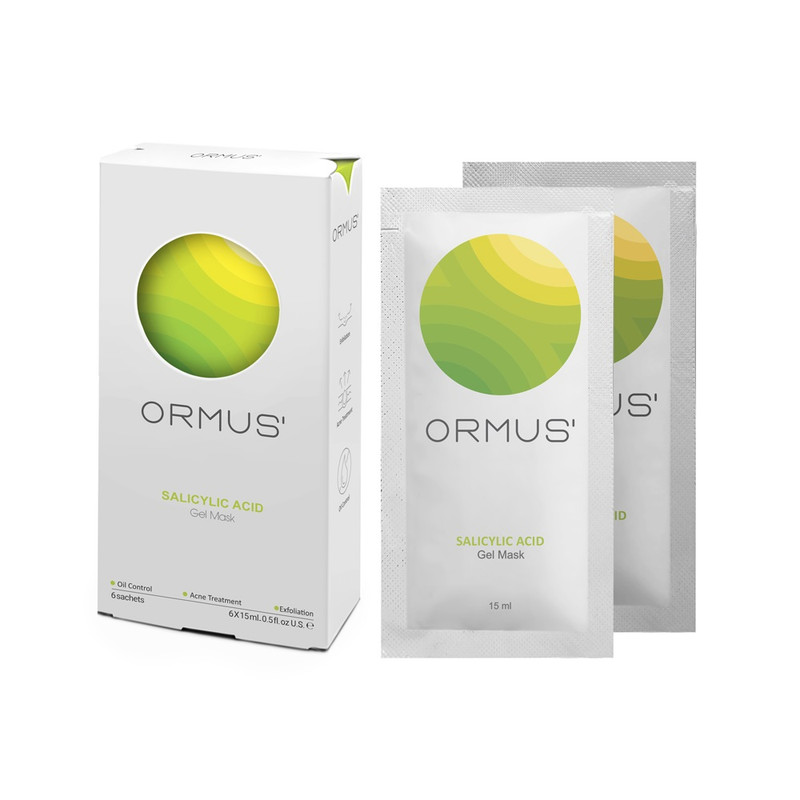 ژل ماسک صورت و گردن اورموس مدل سالیسیلیک اسید حجم 15ml بسته 6 عددی با خاصیت لایهبرداری، کاهش چربی، ماتکنندگی، ضد جوش، ضد آکنه و ضد پیری، مناسب انواع پوست و استفاده خانمها و آقایان