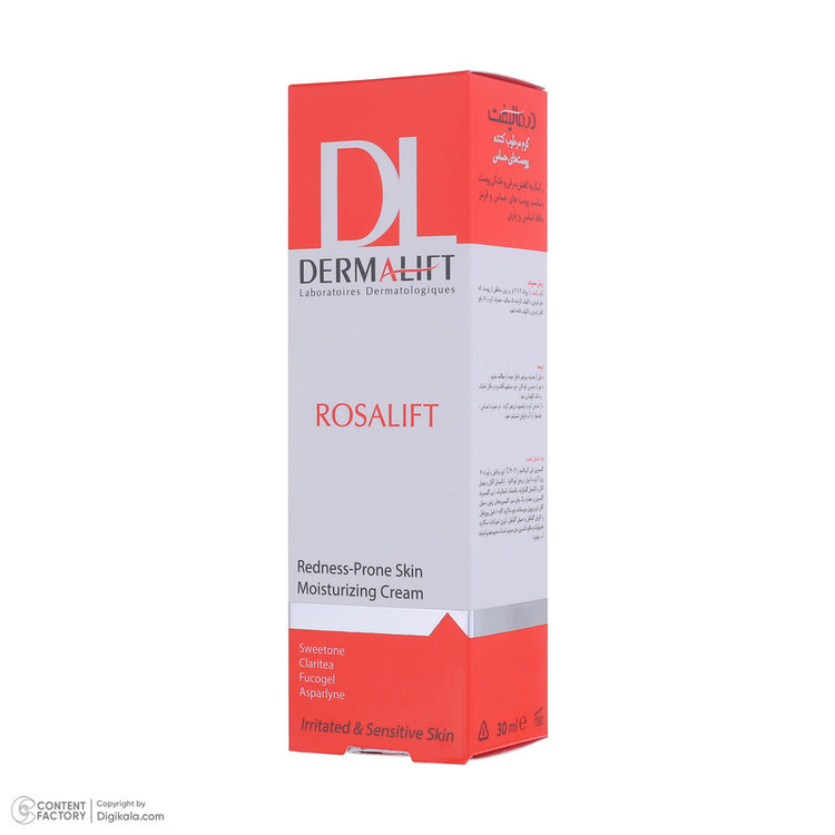 کرم مرطوب کننده صورت درمالیفت مدل Rosalift مناسب پوستهای حساس حجم 30 میلی لیتر